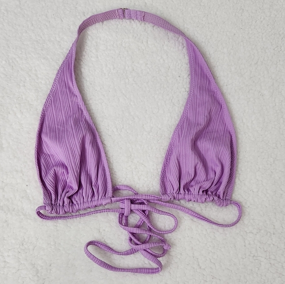 New!Frankie's Bikinis Harlow Plisse Halter Bikini Top‎ - Picture 5 of 11